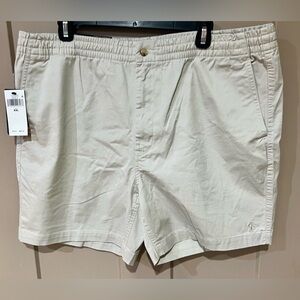 New Polo by Ralph Lauren Tan Flat Front Shorts Casual Elegance